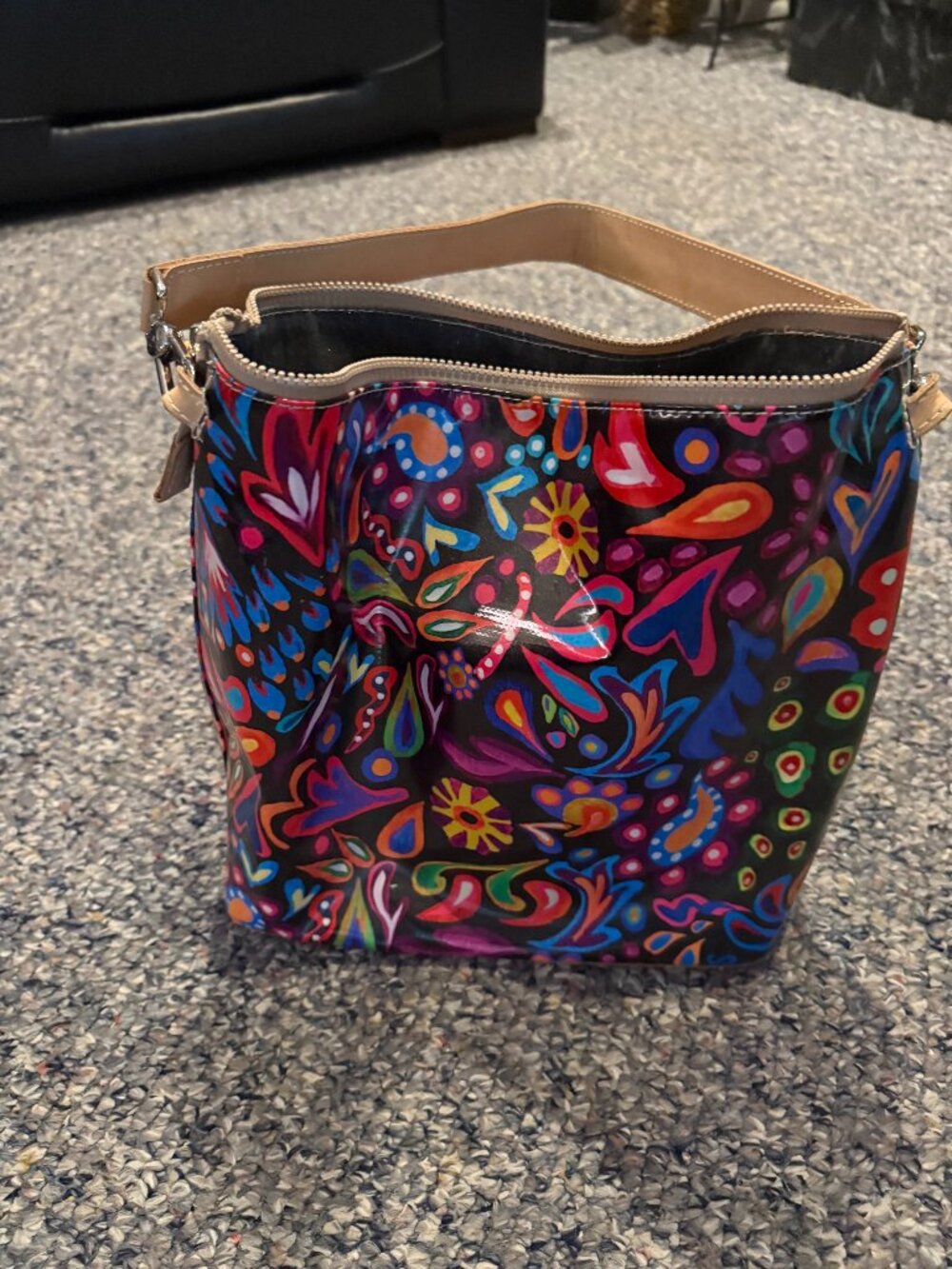 Consuela | Sophie Black Swirly Downtown Crossbody Bag